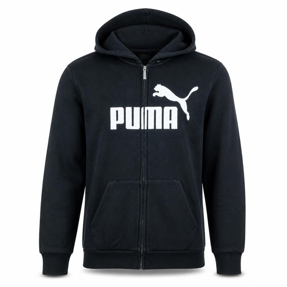 Puma Men’s Black XL Full Zip Hoodie with Logo