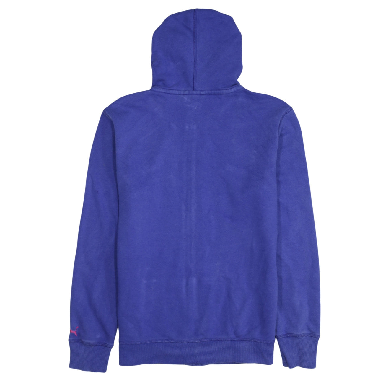 Puma Womens Blue Full Zip Hoodie UK 10 Classic Fit Logo Sportswear