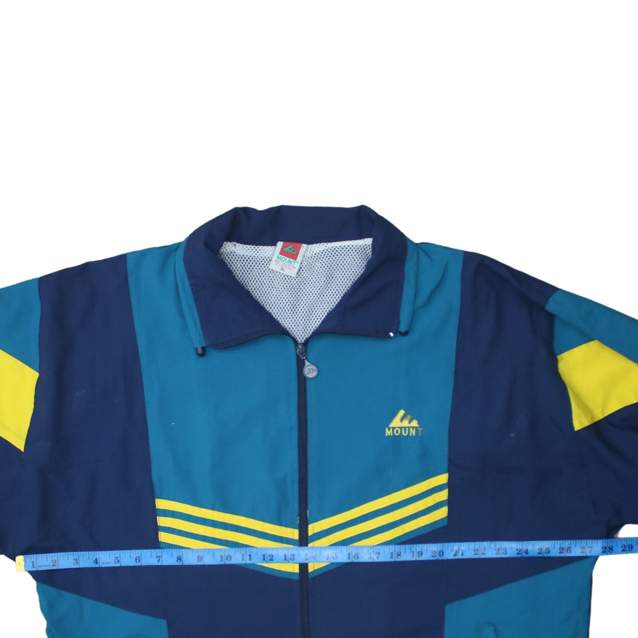 Mount Men's Blue XL Retro 90s Windbreaker Jacket