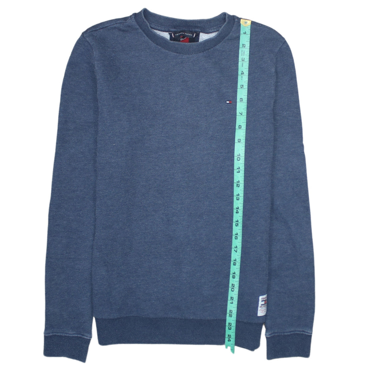 Tommy Hilfiger Boys Blue Cotton Crew Neck Pullover Sweatshirt Size 164