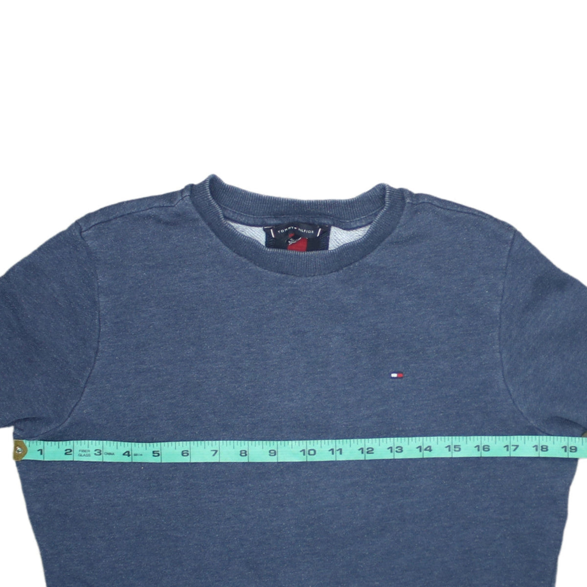 Tommy Hilfiger Boys Blue Cotton Crew Neck Pullover Sweatshirt Size 164