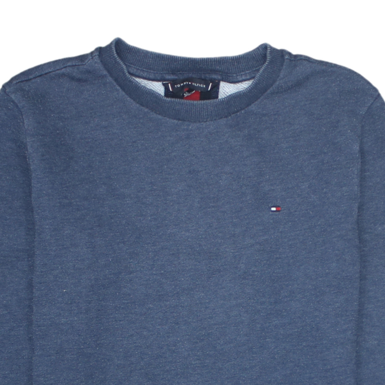 Tommy Hilfiger Boys Blue Cotton Crew Neck Pullover Sweatshirt Size 164