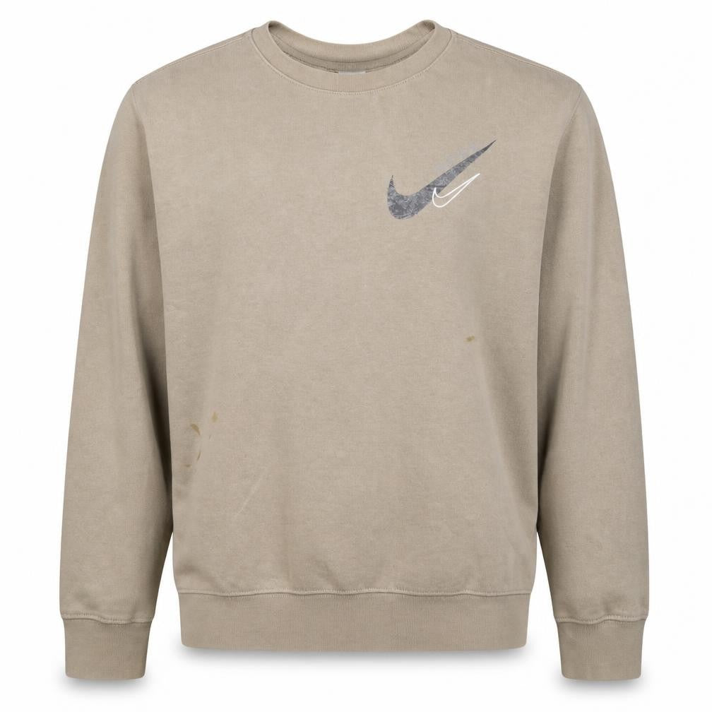 Nike Men's Beige Logo Pullover Sweatshirt Size L