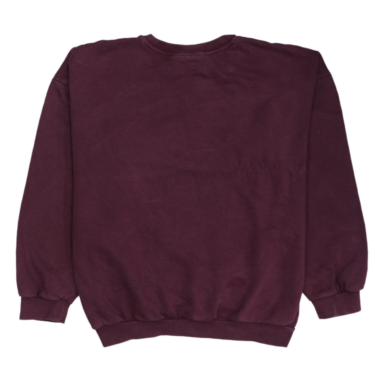 Adidas Womens Burgundy Crew Neck Pullover Sweatshirt UK 10