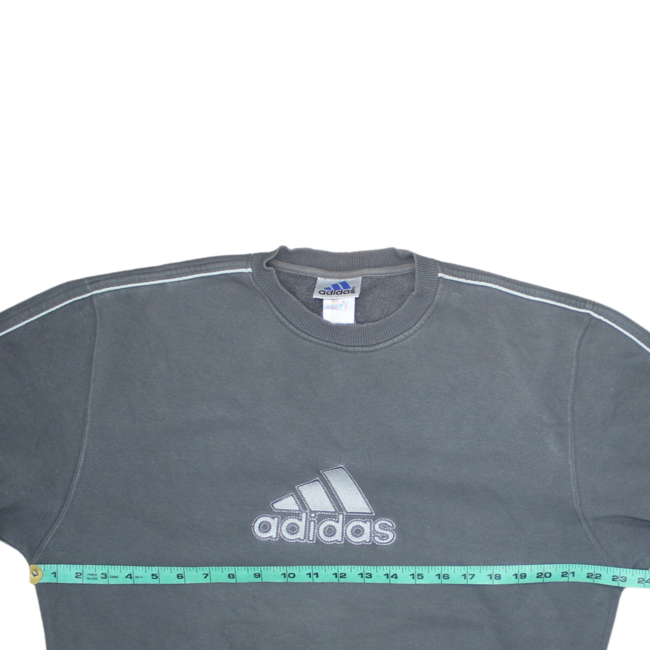 Adidas Men's Grey Pullover Sweatshirt Size L Embroidered Logo Sportswear