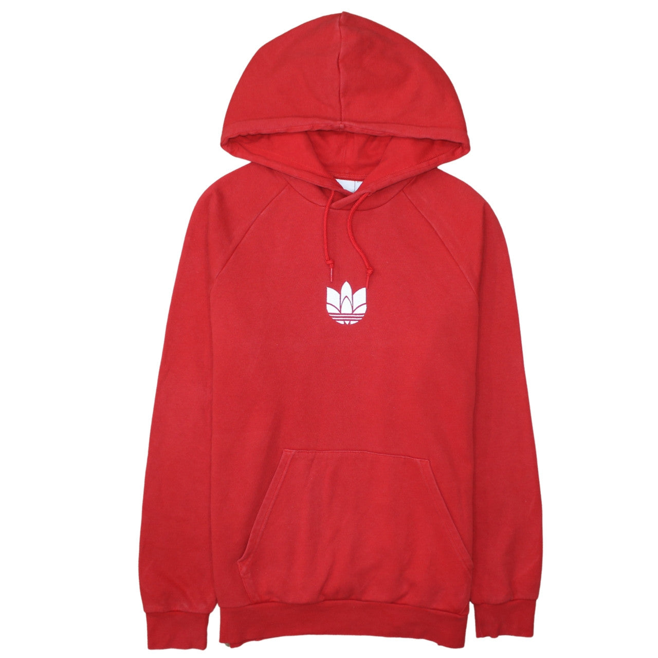 adidas Men's Red Pullover Hoodie Size L Embroidered Logo