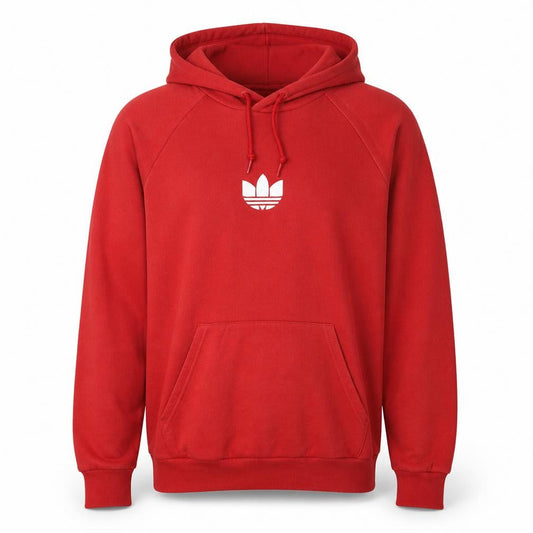 adidas Men's Red Pullover Hoodie Size L Embroidered Logo