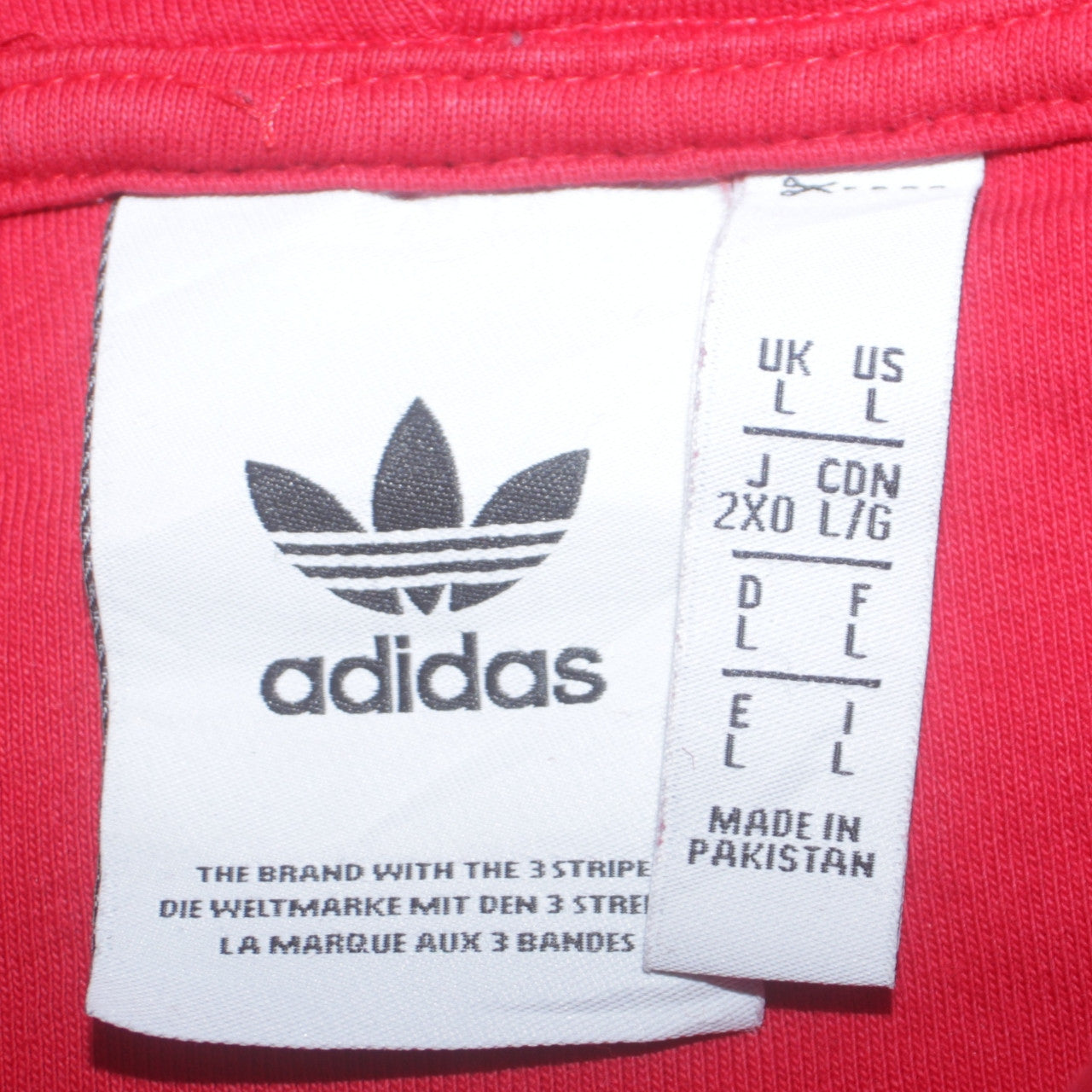 adidas Men's Red Pullover Hoodie Size L Embroidered Logo