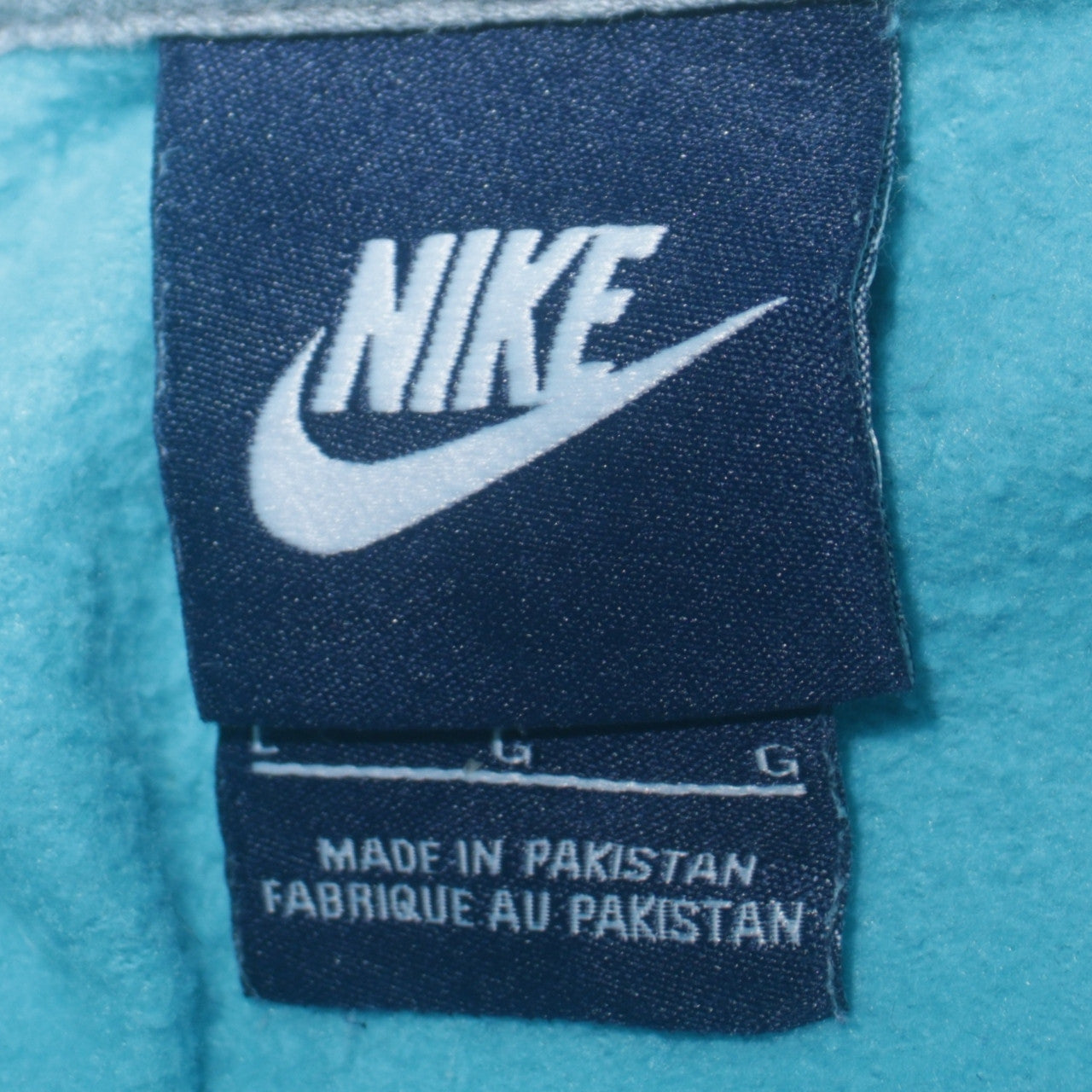 Nike Women Blue Pullover Hoodie Size L Cotton Blend Sweatshirt