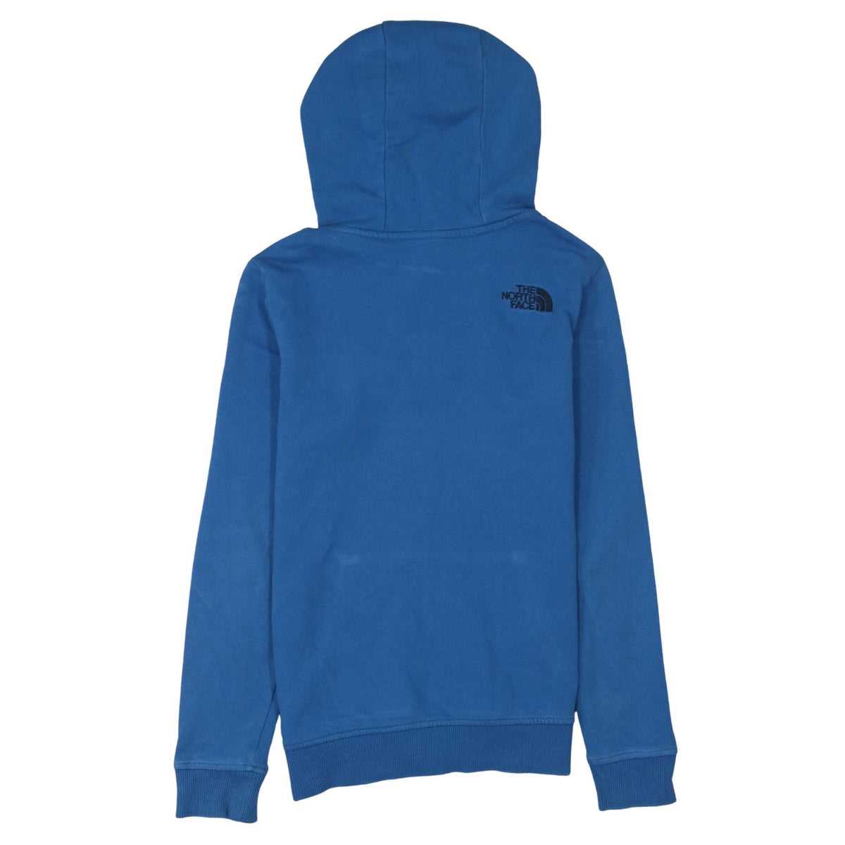 The North Face Boys Blue Pullover Hoodie L/G 100% Cotton Logo Hooded Sweatshirt