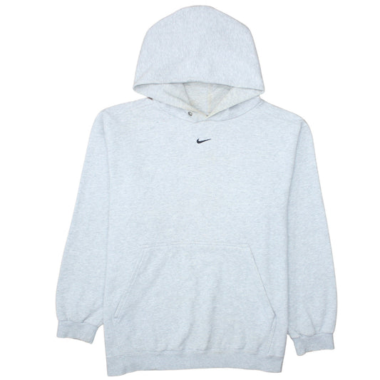 Nike Men's Grey Pullover Hoodie M Regular Fit Sports Style