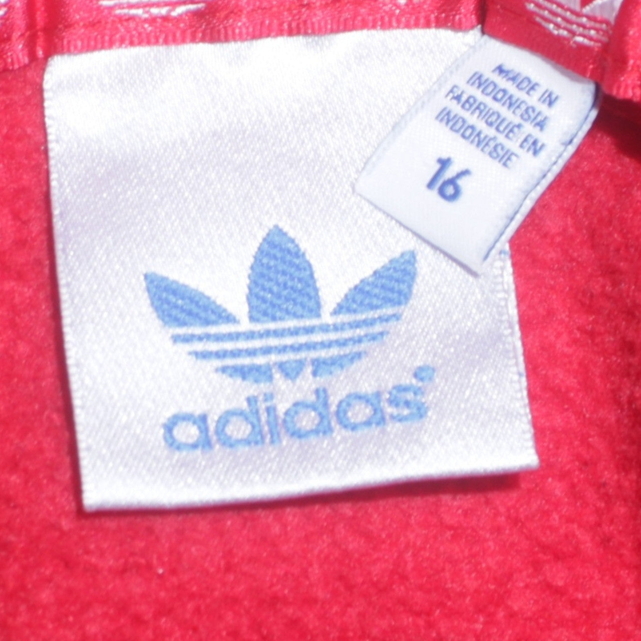 Adidas Womens Red Long Sleeve Pullover Hoodie Size 16