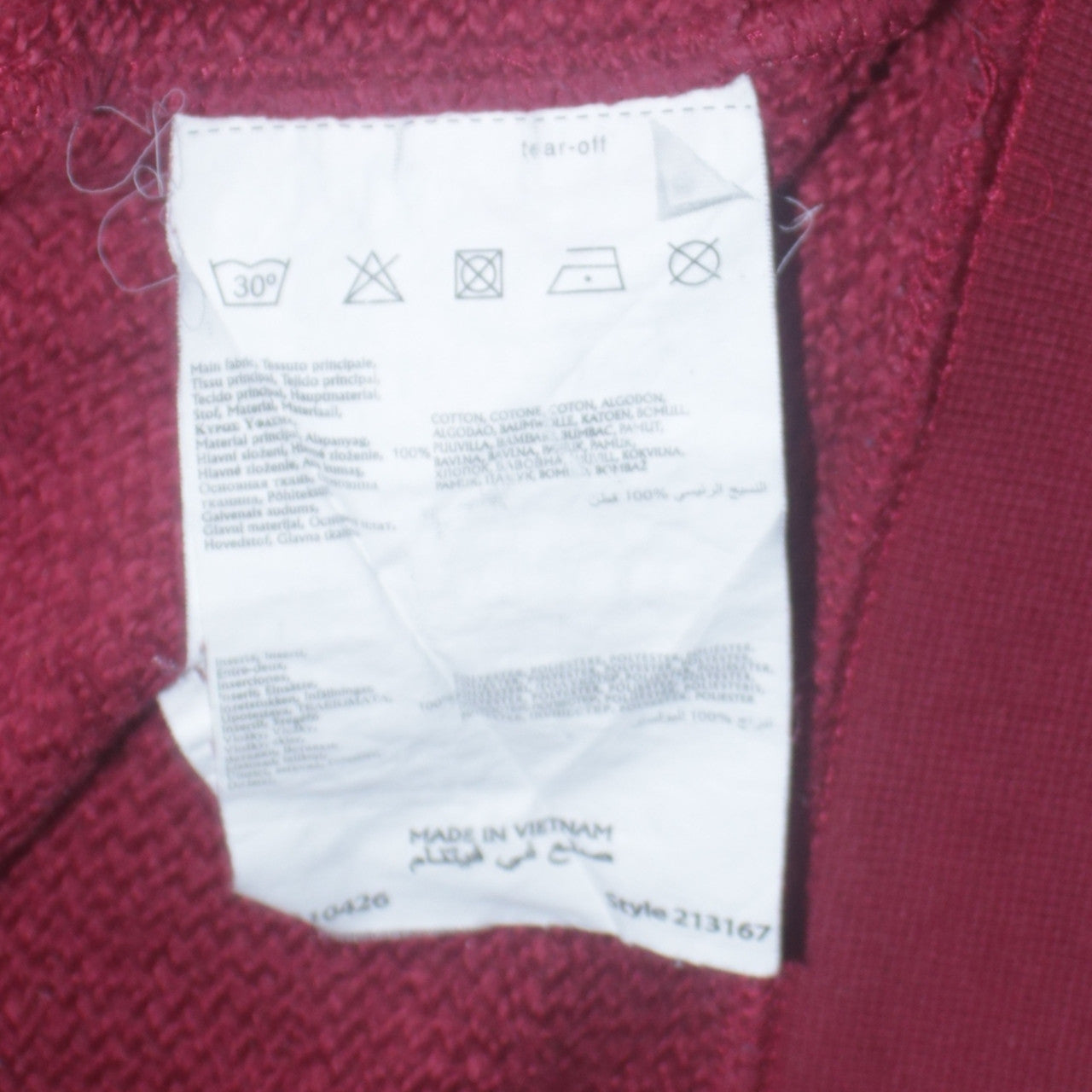 Champion Men's Red Embroidered Logo Pullover Sweatshirt Size S
