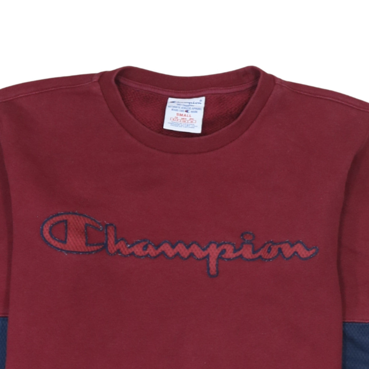 Champion Men's Red Embroidered Logo Pullover Sweatshirt Size S