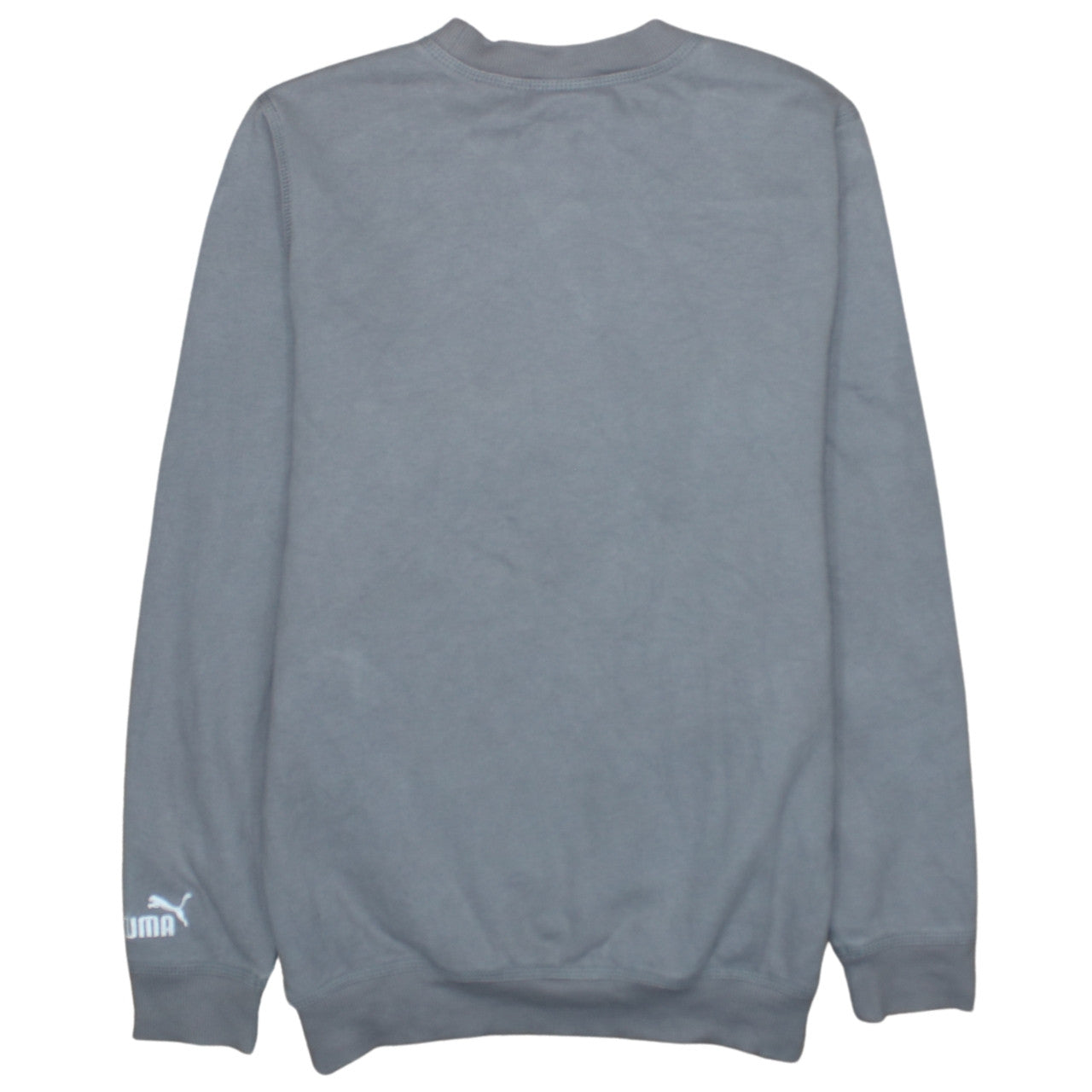 Puma Men’s Grey Crew Neck Logo Sweatshirt Size L Regular Fit