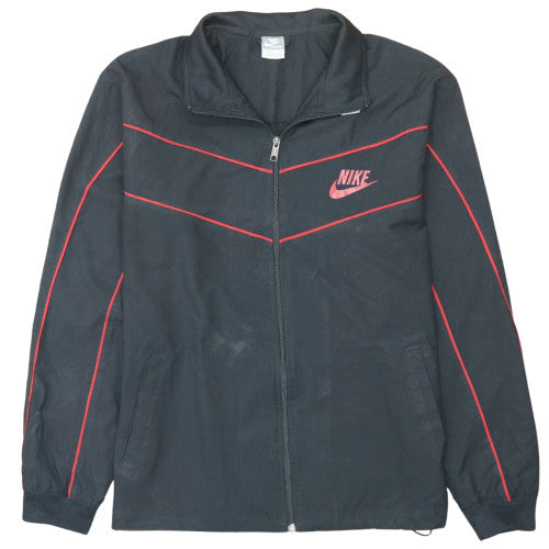 Nike Men's Black XL Windbreaker Jacket with Red Logo