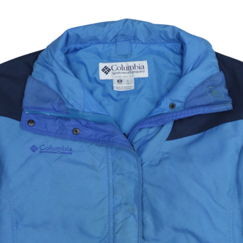 Columbia Women's Blue Nylon Waterproof Parka Jacket M