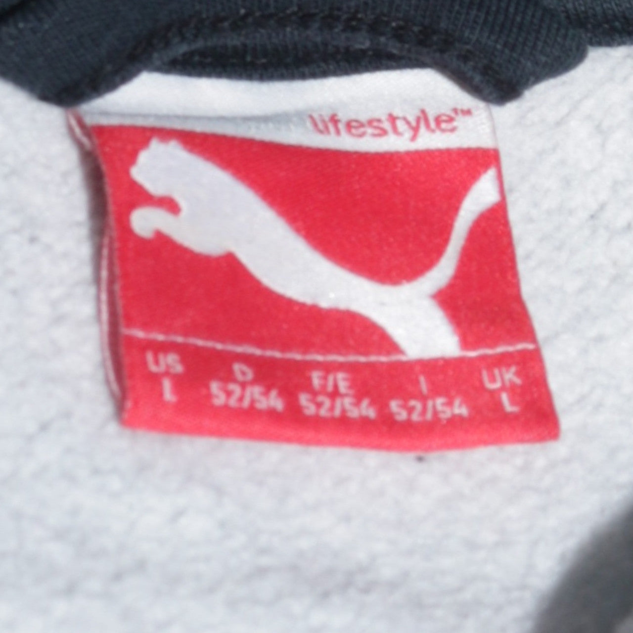 Puma Mens Grey Full Zip Hoodie L Hooded Sweatshirt