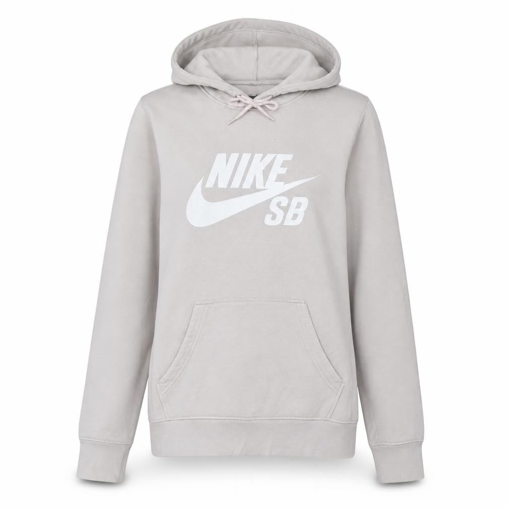 Nike SB Womens Beige Pullover Hoodie Small Cotton Blend Logo Design