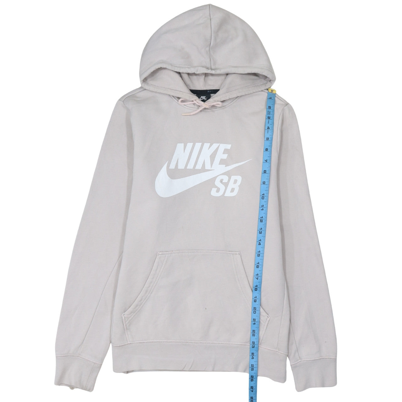 Nike SB Womens Beige Pullover Hoodie Small Cotton Blend Logo Design