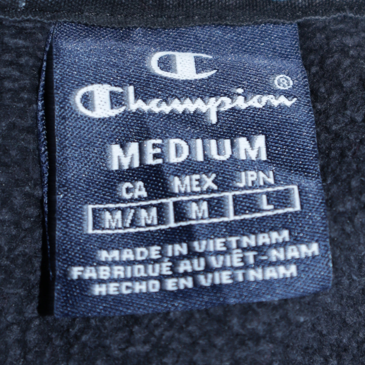 Champion Men's Black Medium Pullover Hoodie Logo Graphic