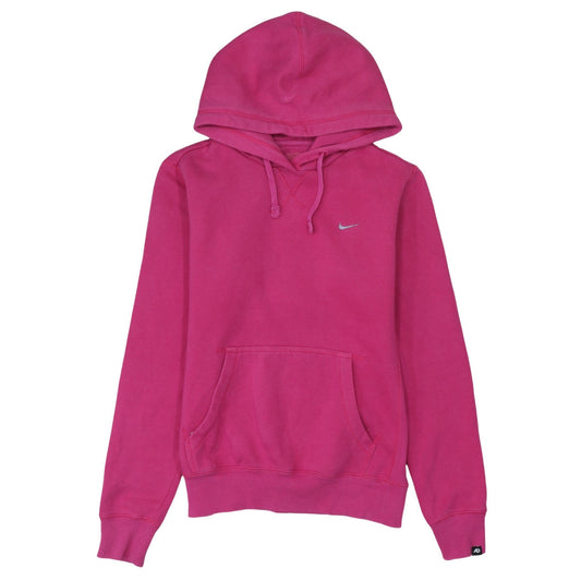 Nike Womens Pink Pullover Hoodie Size M Cotton Blend Casual Sweatshirt