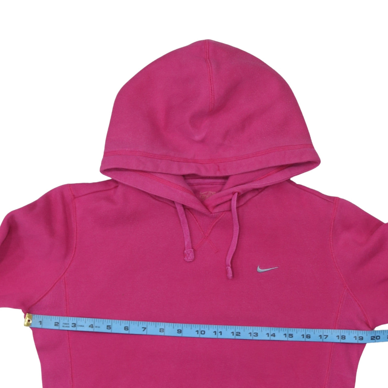 Nike Womens Pink Pullover Hoodie Size M Cotton Blend Casual Sweatshirt