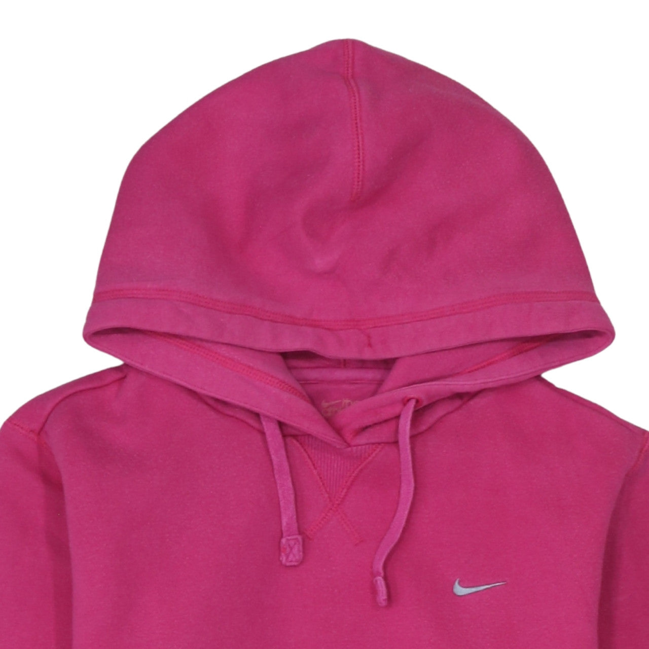 Nike Womens Pink Pullover Hoodie Size M Cotton Blend Casual Sweatshirt