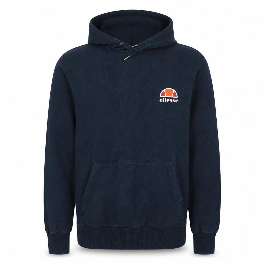 Ellesse Mens Blue Pullover Hoodie UK M Logo Sportswear Sweatshirt