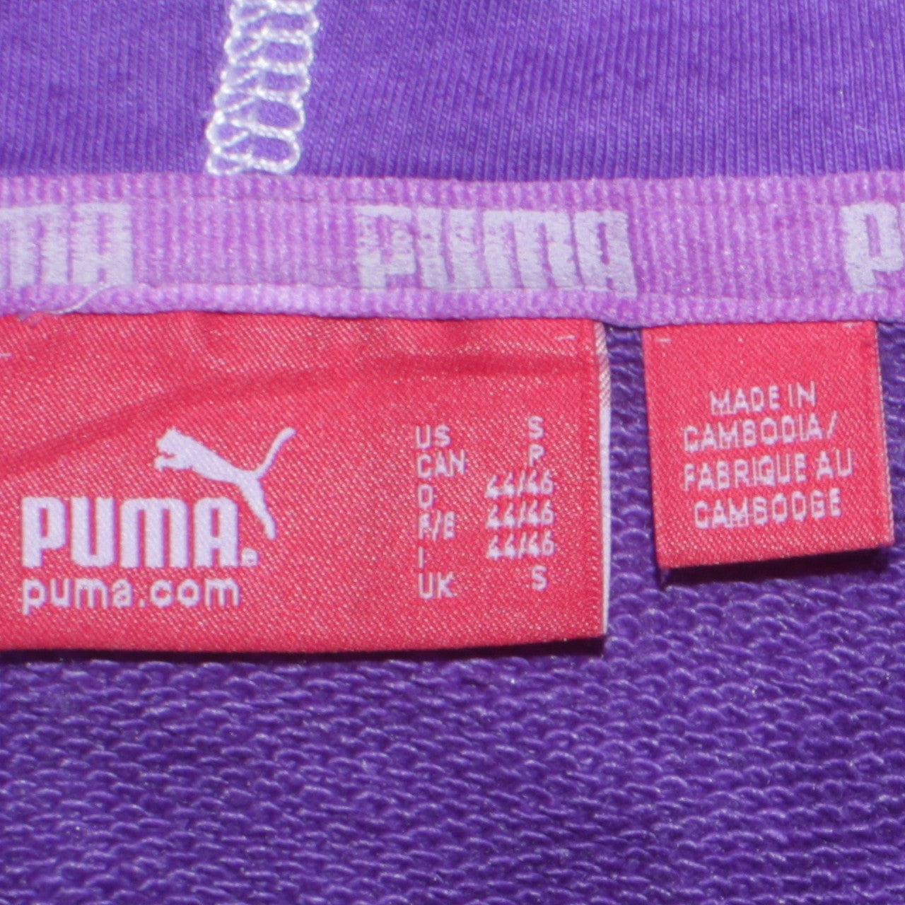 Puma Men's Purple Pullover Hoodie Small Graphic Logo Sportswear