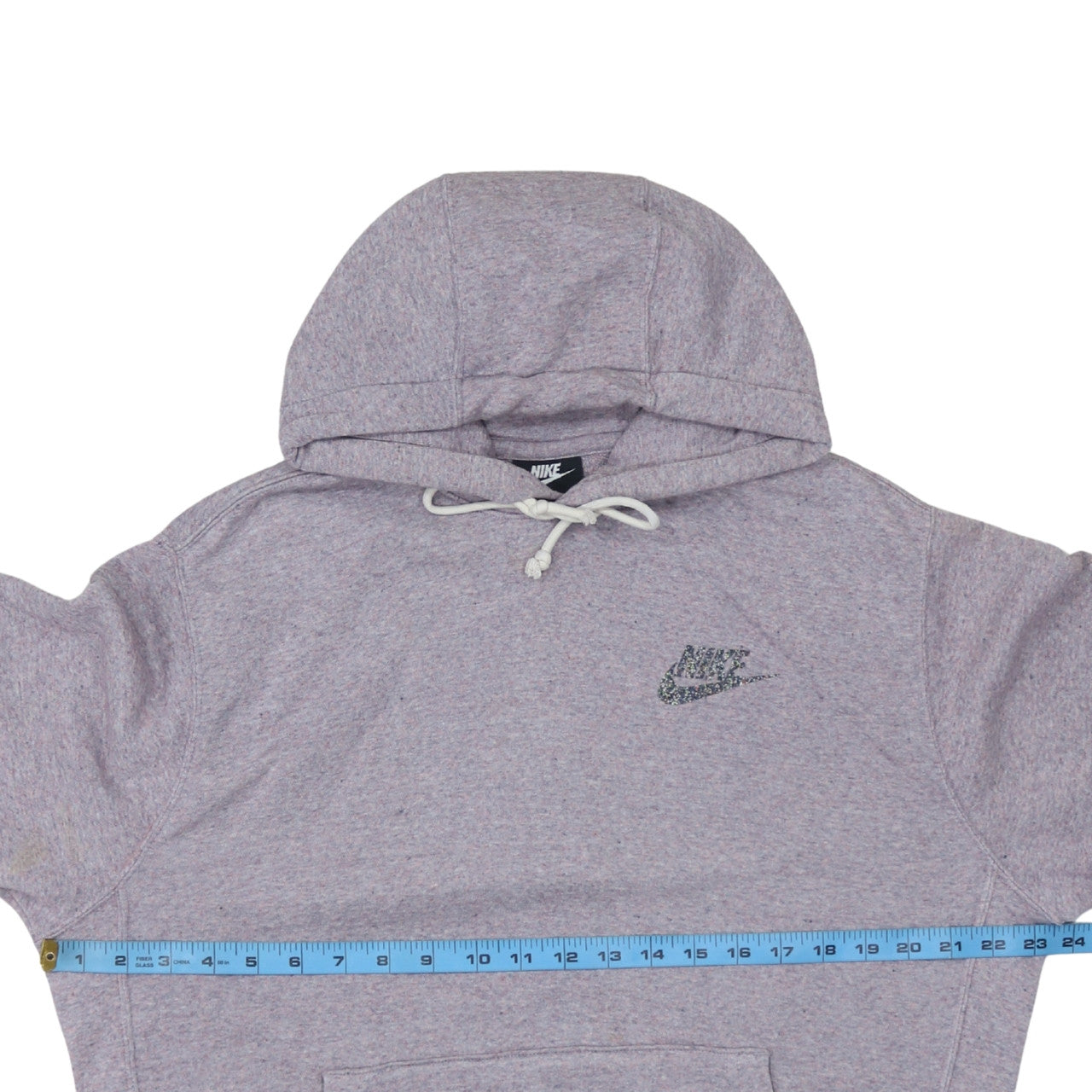 Nike Mens Grey Pullover Hoodie M Logo Fleece Sportswear