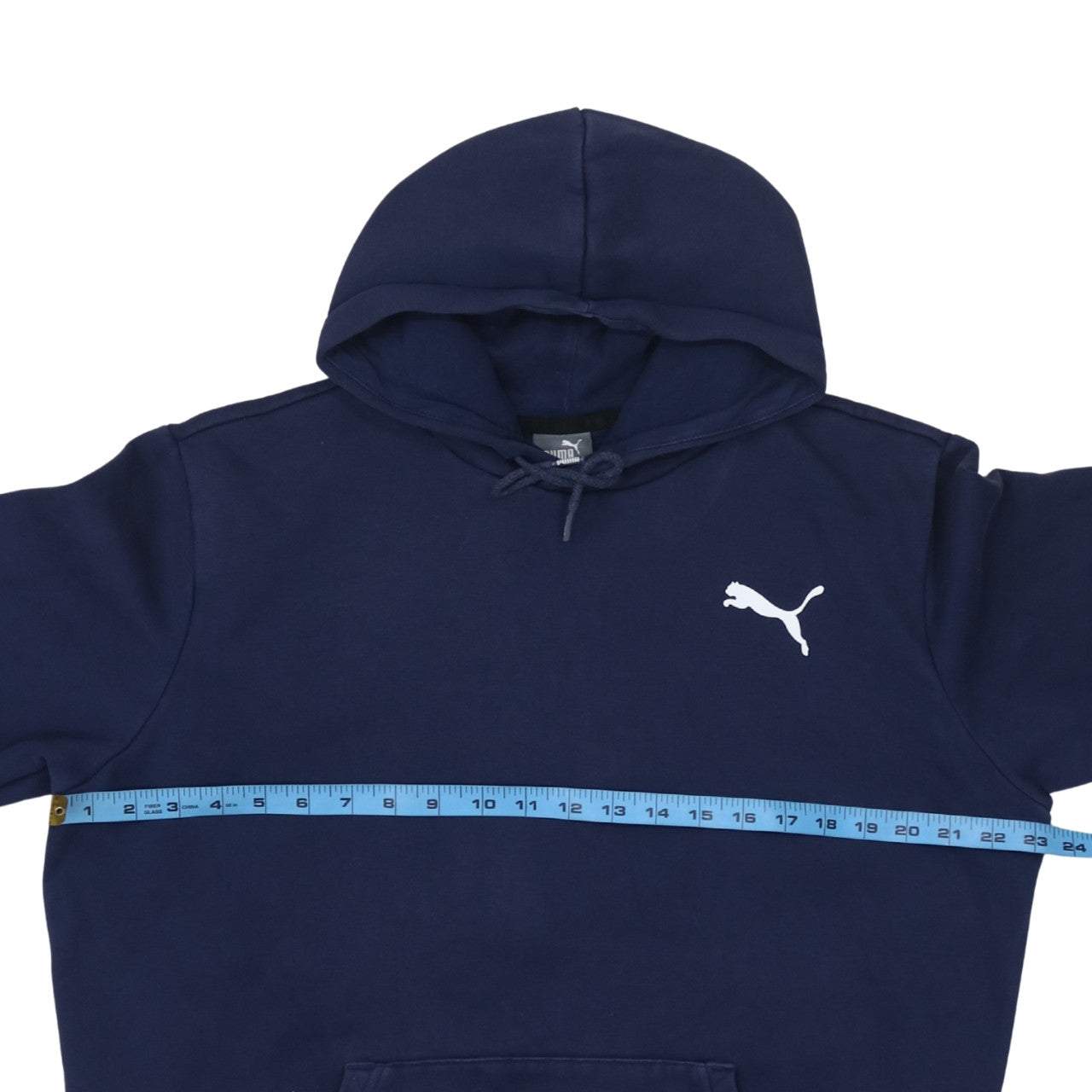 Puma Men’s Blue Pullover Hoodie L Regular Fit Sports Fleece