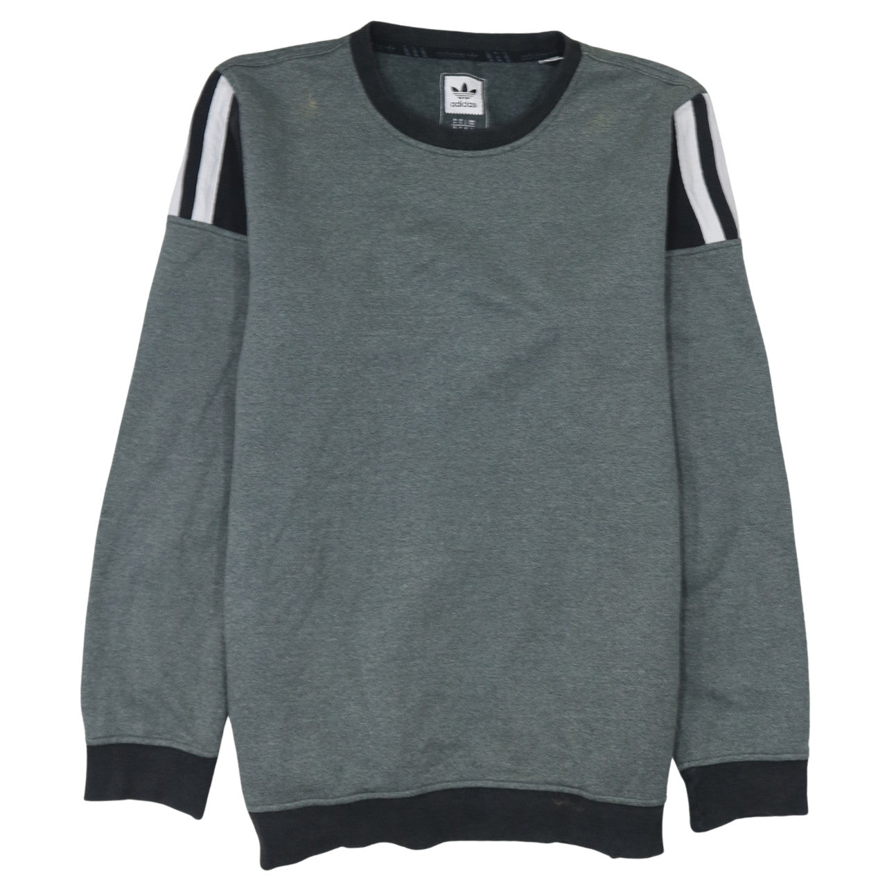 Adidas Men's Grey Crew Neck Pullover Sweatshirt Size M