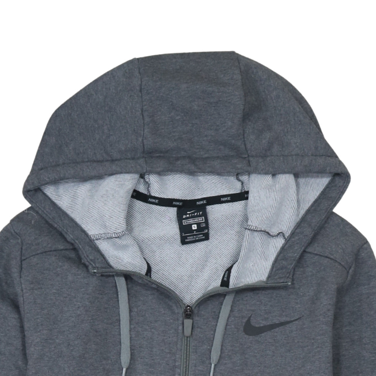 Nike Men's Grey Dri-Fit Full Zip Hoodie Small Classic Fit