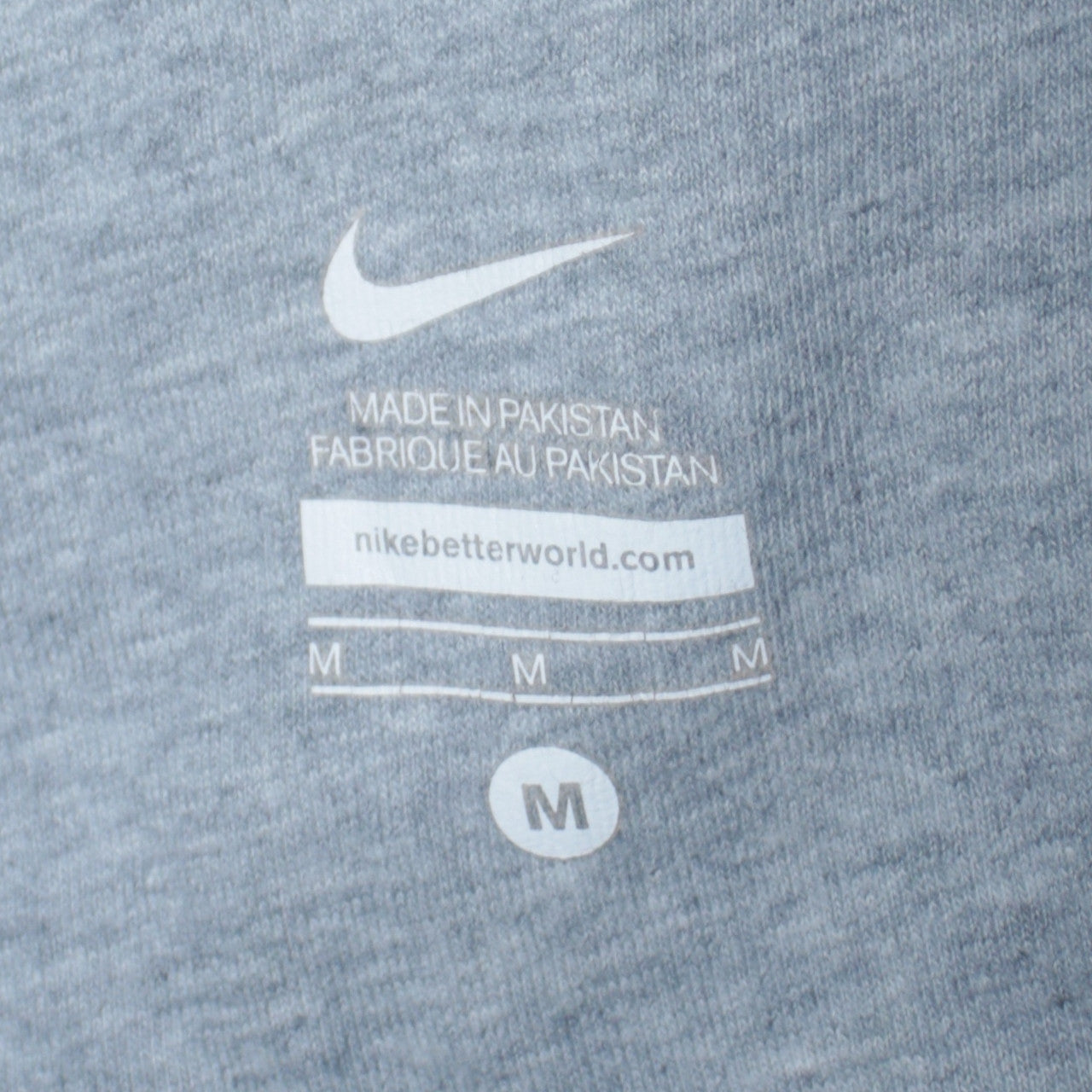 Nike Men's Grey Full Zip Sweatshirt Size M Logo Athletic Jacket