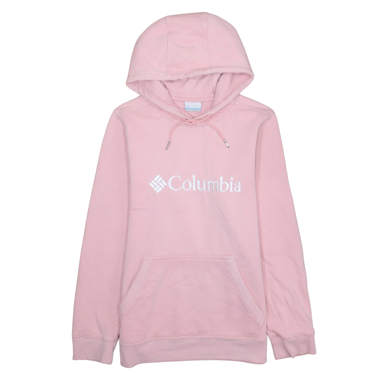 Columbia Women’s Pink Pullover Hoodie S Cotton Blend Logo Casual
