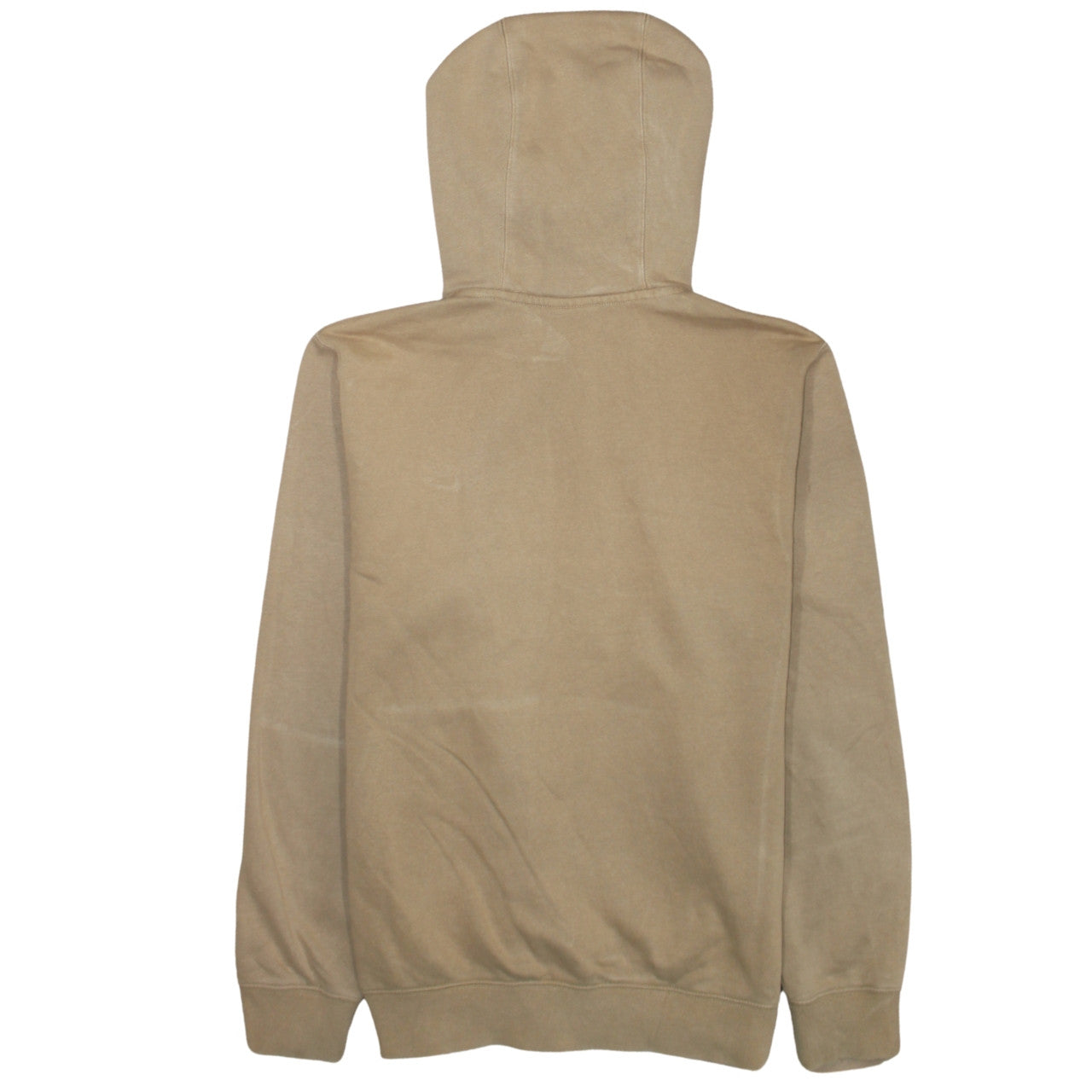 Nike Men's Beige Pullover Hoodie Small Logo Fleece Long Sleeve