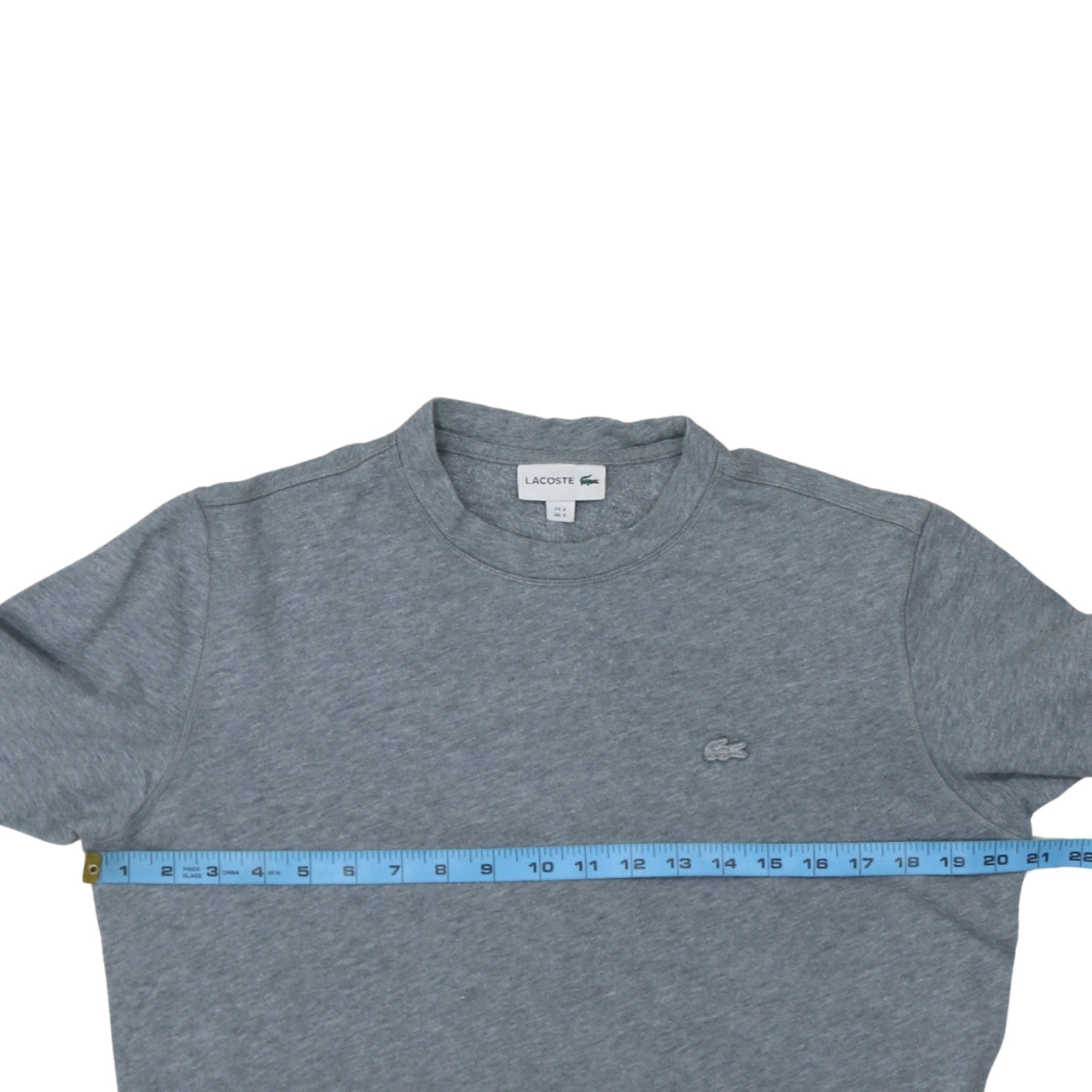 Lacoste Men's Grey Crew Neck Long Sleeve Pullover Sweatshirt S