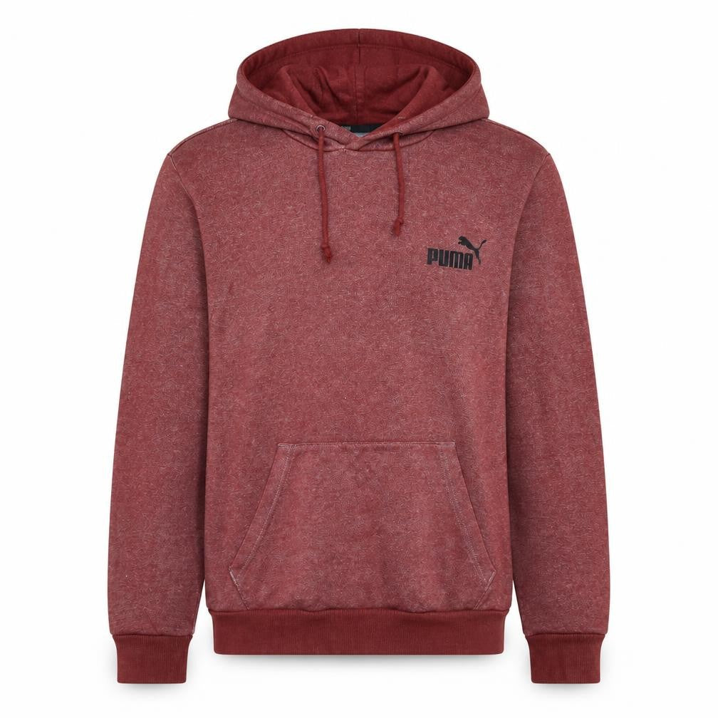 Puma Men’s Red Pullover Hoodie Small Logo Fleece Sweatshirt