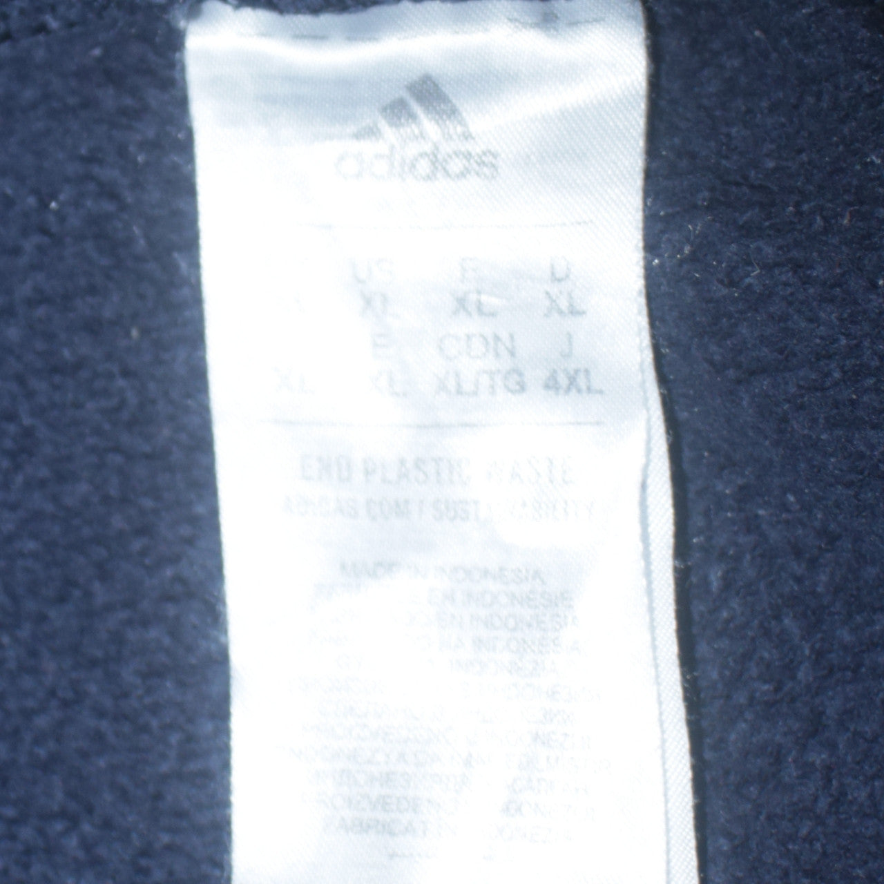 adidas Men Blue XL Jogger Trousers Elastic Waist Fleece Side Stripe