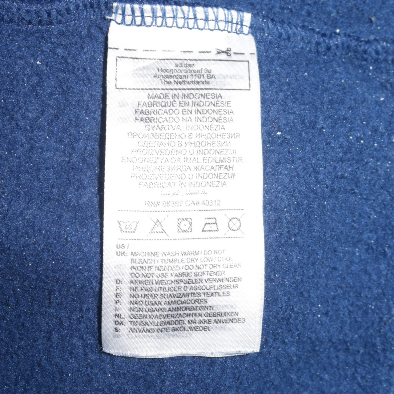 Adidas Men’s Blue XL Pullover Hoodie Sports Fleece Sweatshirt