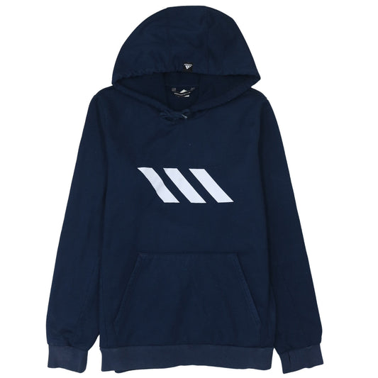 Adidas Men's Blue Pullover Hoodie Medium Fleece Basketball Style