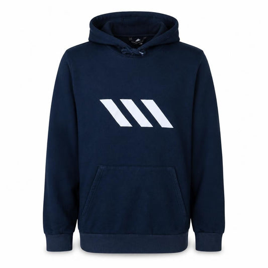 Adidas Men's Blue Pullover Hoodie Medium Fleece Basketball Style