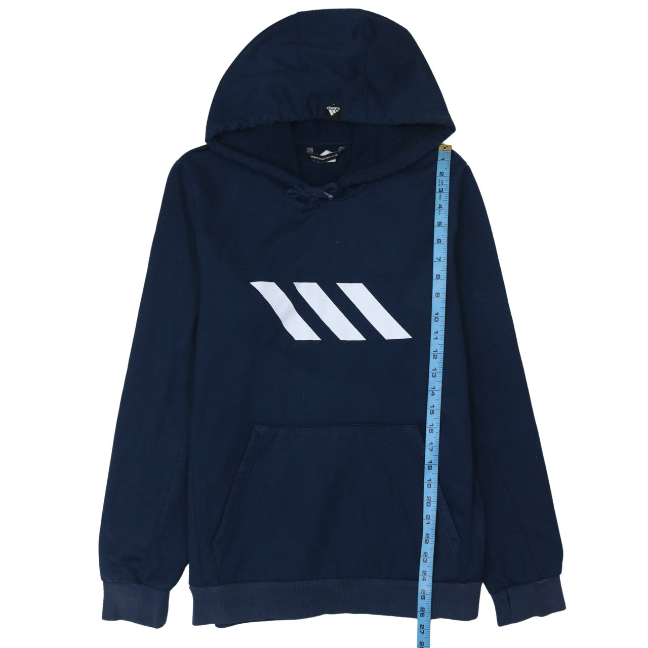 Adidas Men's Blue Pullover Hoodie Medium Fleece Basketball Style