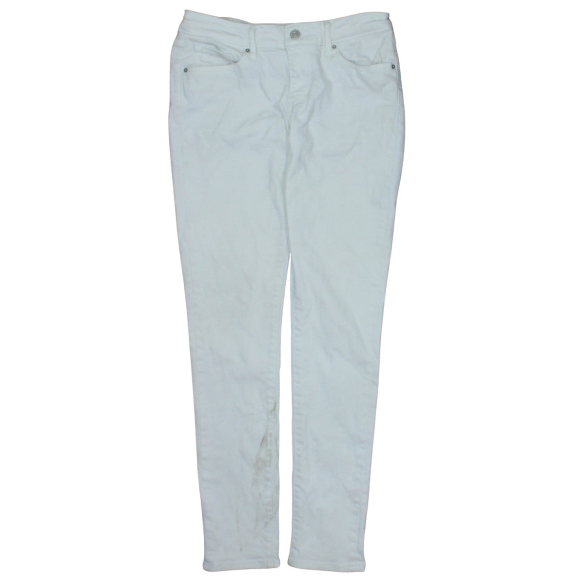 Preloved Levi's Women's White 711 Skinny Jeans Size 27 Mid Rise Denim - Front