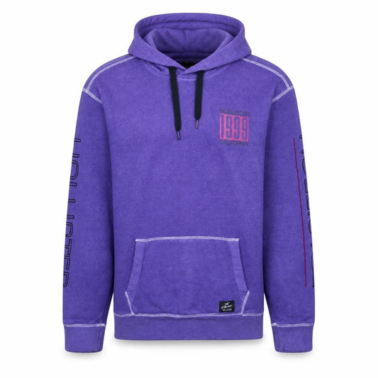 Hollister Men’s Purple Pullover Hoodie L 1999 Logo Fleece Sweatshirt
