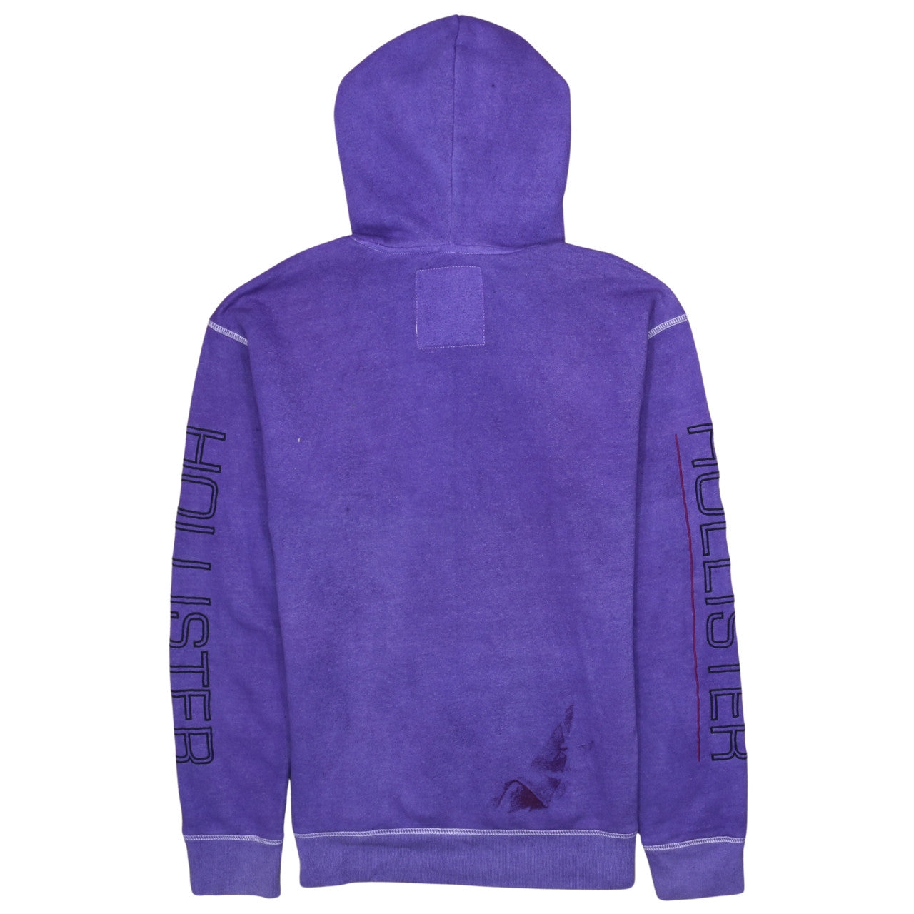 Hollister Men’s Purple Pullover Hoodie L 1999 Logo Fleece Sweatshirt
