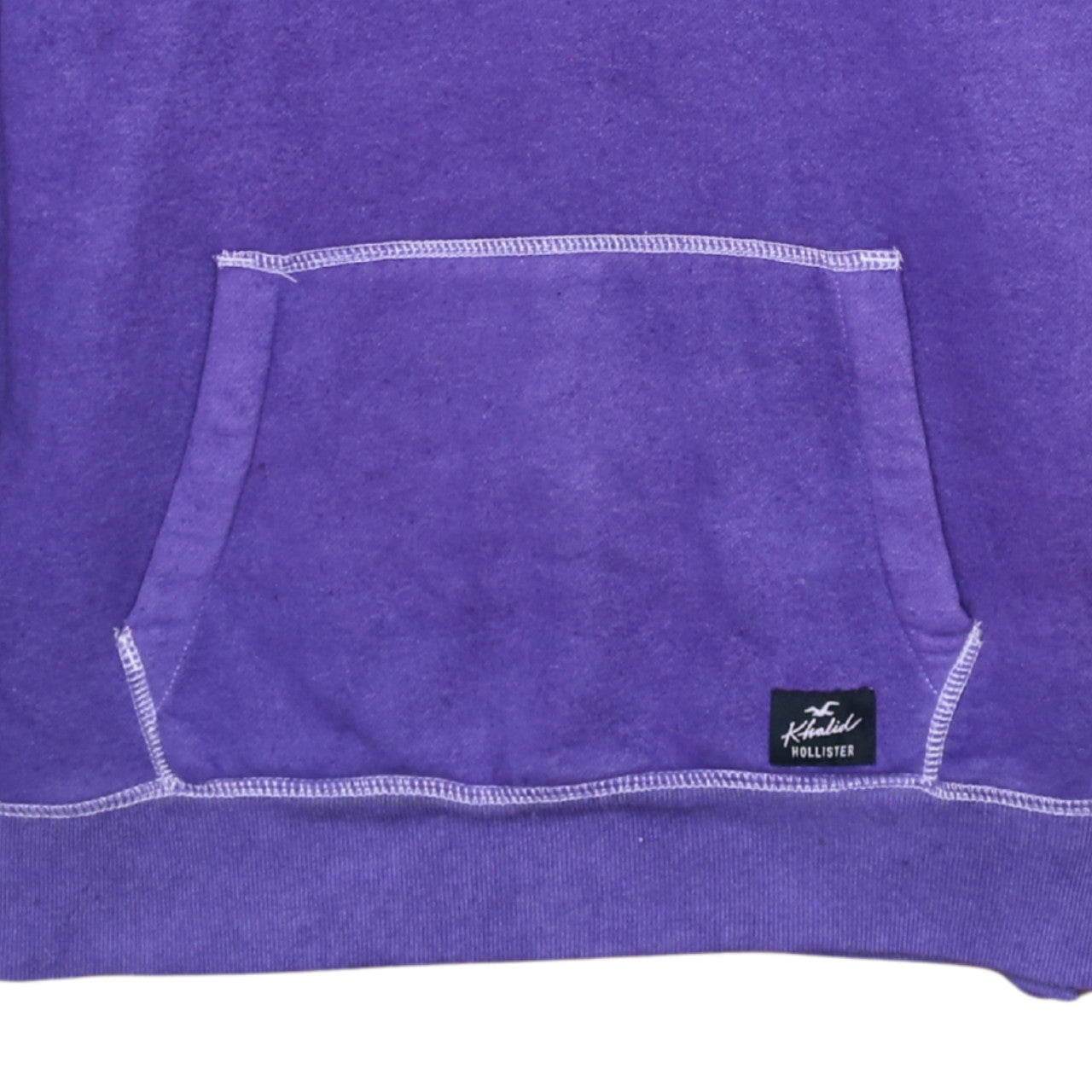 Hollister Men’s Purple Pullover Hoodie L 1999 Logo Fleece Sweatshirt