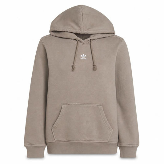 Adidas Womens Beige Pullover Hoodie Size 8 Cotton Blend Casual