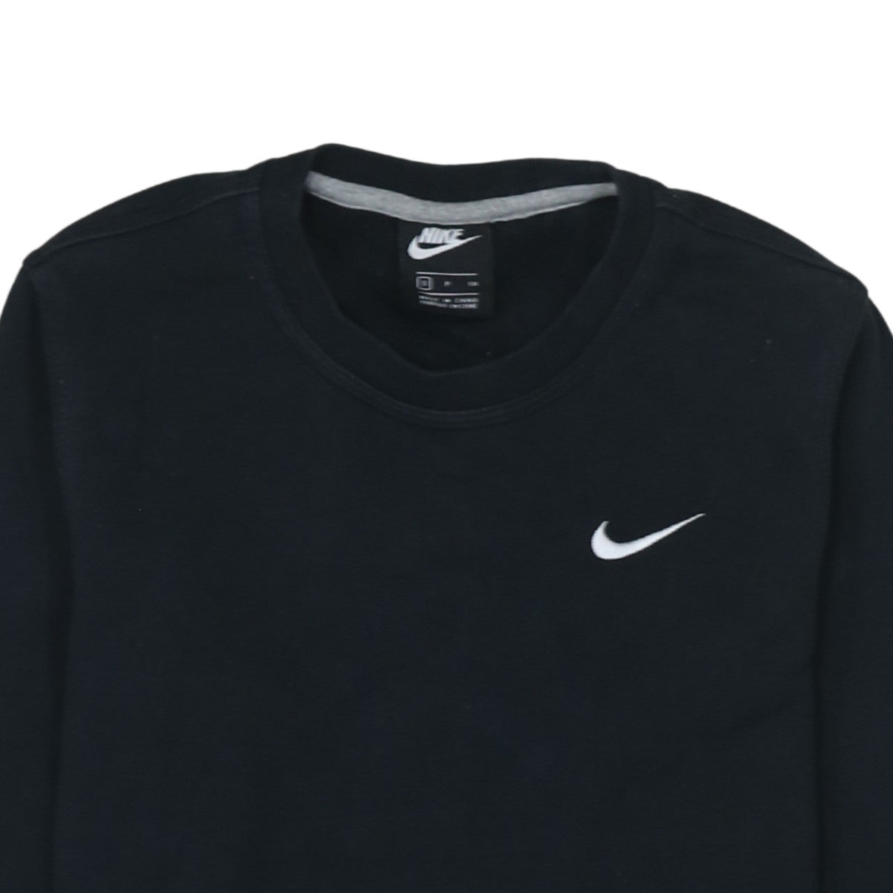 Nike Men's Black Small Crew Neck Pullover Sweatshirt